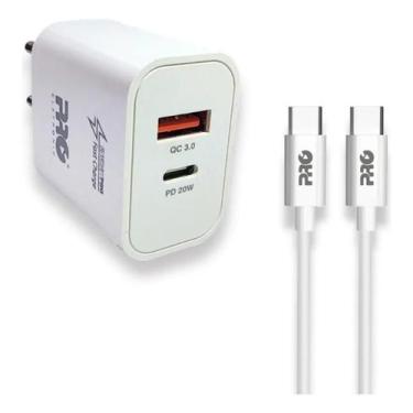 Imagem de Combo Carregador Ultrarrápido + Cabo Usb C Para Usb C qualidade Premiu