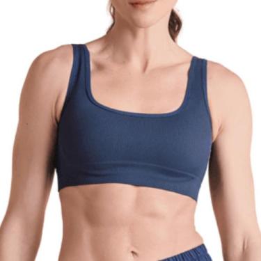 Imagem de Top Canelado Basic Seamless Lupo, G, Azul