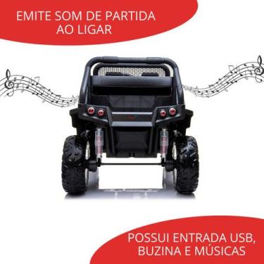 Imagem de Mini Carro Elétrico Infantil Criança UTV Quadriciclo Mercedes Unimog 2