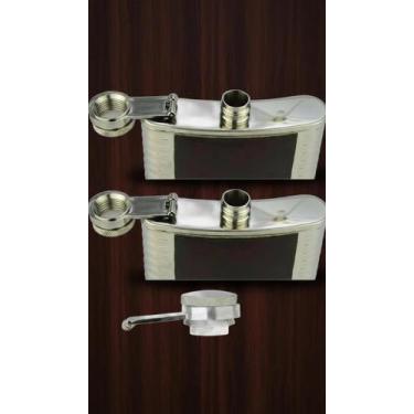 Imagem de Cantil Inox Couro 255ml Bolso - Congratulations Store