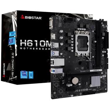 Imagem de Placa Mãe Biostar H610MHC com Socket LGA 1700 e DDR4 Até 64GB com Pcie 4.0 USB 3.2 HDMI Áudio 7.1 Micro ATX