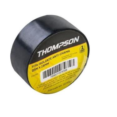 Imagem de Fita Isolante 19mm x 10m Preta 10pc Thompson