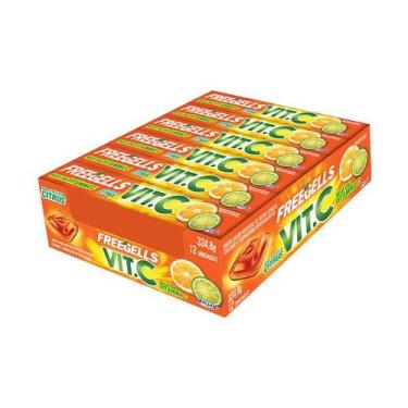 Imagem de Bala Freegells Drops C/12 Sabores Sabor:Vit-C, Vit-C