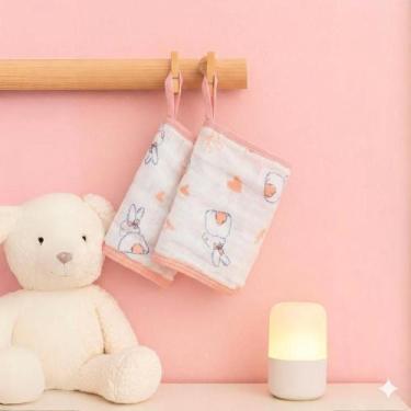 Imagem de Toalha Fraldinha de Boca Bebe Soft 100% Algodão Chupeta Absorvente Pre