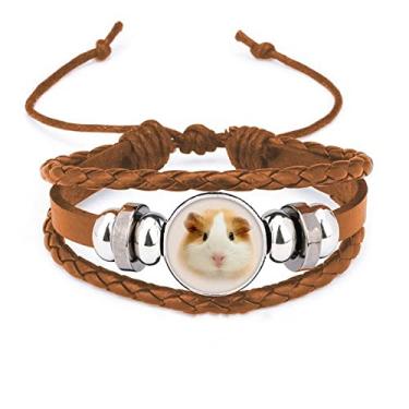 Imagem de un brand Pulseira de couro para Hamster Pet marrom Art Deco Fashion Pulseira ornamento de joias