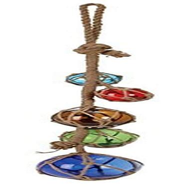 Imagem de Deco 79 Boia de juta, de vidro, 68 cm de altura, 10 cm de largura