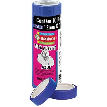 Imagem de Fita Adesiva Polisil 12Mmx10M.Azul Pacote Com 10-14769