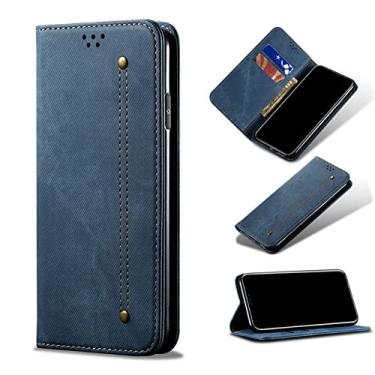 Imagem de Capa de telefone de couro estilo carteira retro flip luxuoso para Samsung Galaxy S21 S20 Ultra S10 Plus para Samsung A20 A30 A50 A70 A50S A51 A71, Azul, Para Samsung S21