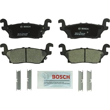 Imagem de BOSCH BC1120 QuietCast Conjunto de pastilhas de freio a disco de cerâmica premium - Compatível com Hummer H3, H3T; TRASEIRA