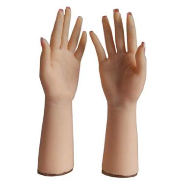 Imagem de Mão de manequim – Modelo de mão de silicone – simulação realista de gel de sílica para mão artística, desenho, pintura, exibição de joias, 1 par