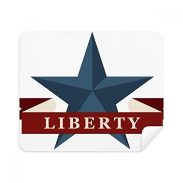 Imagem de Pentagrama Liberty Slogan America Country City Pano de limpeza Limpador de tela 2 peças Tecido de camurça