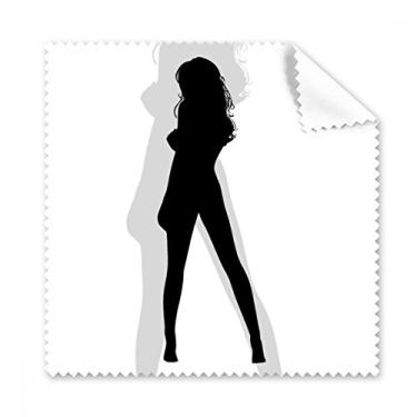 Imagem de Pano de limpeza de óculos para tela de telefone com contorno da mulher bonita e quente 5 peças