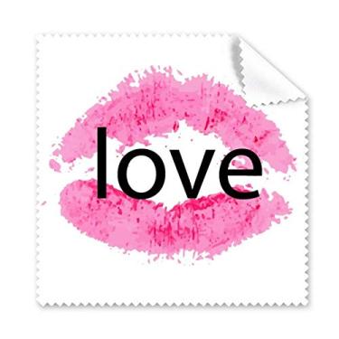 Imagem de Pano de limpeza para telefone com tela de telefone com lábios, rosa Dia dos Namorados Kiss 5 peças