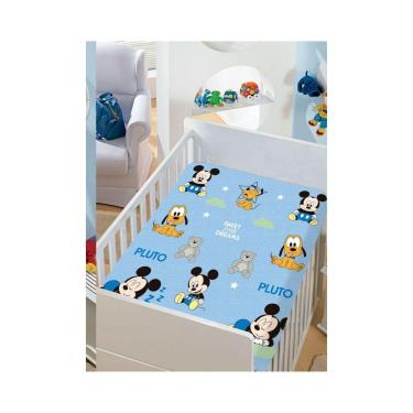 Imagem de Manta Soft Berço Baby Disney Mickey Menino Trenzinho Jolitex