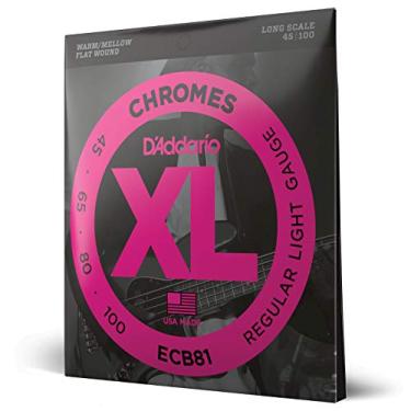 Imagem de Encordoamento Para Baixo 4 Cordas Escala Longa .045-.100 Polido D'Addario XL Chromes ECB81