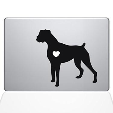 Imagem de The Decal Guru Adesivo de vinil I Love My Boxer Dog, MacBook Pro de 13 polegadas (modelos 2015 e mais antigos), preto (1481-MAC-13P-BLA)