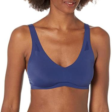 Imagem de Hanes Ultimate Camiseta feminina ultraleve, cobertura total, sem aro conversível, Azul-marinho, P