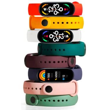Imagem de Pulseira para Mi Band 7 Xiaomi kit com 8 unidades e pelicula