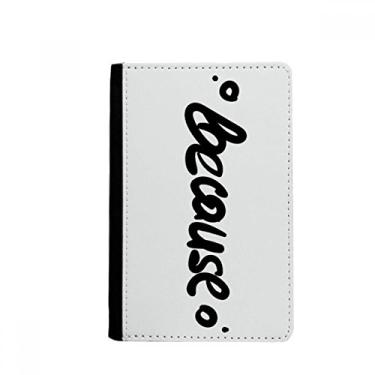 Imagem de Because Funny Quote Handwrite Passport Holder Notecase Burse Wallet Cover Card Purse, Multicolor