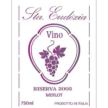 Imagem de Stencil de Acetato para Pintura OPA 15 x 20 cm - 2048 Rótulo Vinho