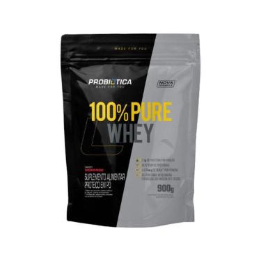 Imagem de 100% Pure Whey Refil Probiótica Morango 900G