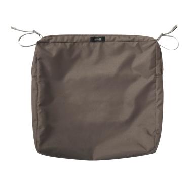 Imagem de Classic Accessories Ravenna Capa de almofada de assento retangular resistente à água 53,5 x 48,5 x 7,6 cm, capa de almofada para cadeira de móveis de pátio, cinza-escuro