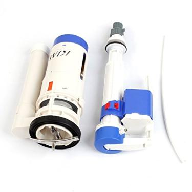 Imagem de Fly Shop Connected Acessórios para vaso sanitário Válvula de enchimento de dreno de água Kit conversor de descarga dupla azul tamanho grande 30 cm (altura da válvula de saída)