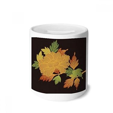 Imagem de DIYthinker Caixa de moedas de cerâmica marrom preta da cultura japonesa, presente de cofrinho