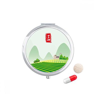 Imagem de Porta-comprimidos de grão circular na orelha vinte quatro, caixa de armazenamento de remédios