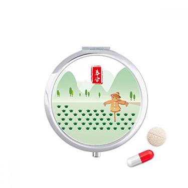 Imagem de Caixa de comprimidos Vernal Equinox Twenty Four Solar Term Pocket Medicine Storage Box Dispenser Recipiente