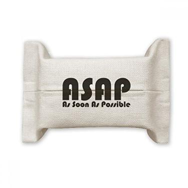Imagem de Bolsa de linho de algodão com citação As Soon As Possible