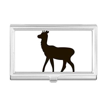 Imagem de Black Roe — Porta-cartões de visita com retrato de animal de veado