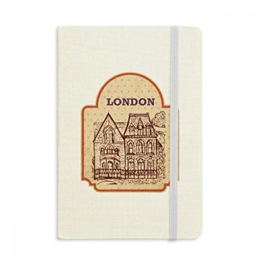 Imagem de Caderno de desenho de Londres do Reino Unido com capa dura em tecido oficial diário clássico