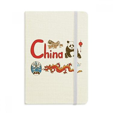 Imagem de Caderno com símbolo nacional da China com capa dura em tecido oficial
