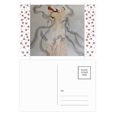 Imagem de Fã dobrável Beleza Pintura chinesa Natal Natal Celebração Cartão postal Bênção Cartão de correio