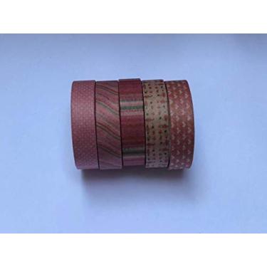 Imagem de Washi Tape - Kit com 5 unidades, Cor Strawberry, 1cm x 3 metros cada