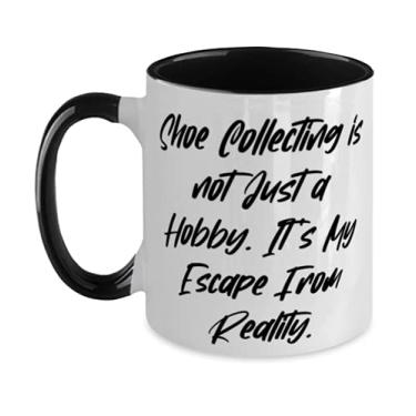 Imagem de SpreadPassion Coleção de sapatos reutilizável, coleção de sapatos não é apenas um passatempo. It's My Escape From., Inspire Caneca de 325 ml para homens e mulheres de