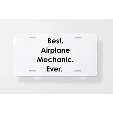 Imagem de Best Airplane Mechanic Ever Capa para placa de carro – Capa para placa de carro – Capa para placa de carro 15 x 30 cm