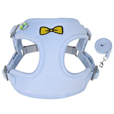 Imagem de Peitoral para cães, faixa refletiva de segurança para caminhar com segurança para cães e animais de estimação colete de tecido confortável para animais de estimação colete de pano de algodão leve e sem carga colete com clipe frontal para cães