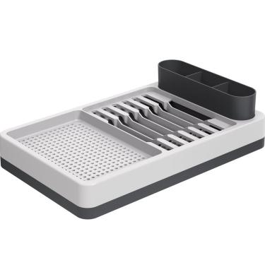 Imagem de Escorredor De Louça Plástico Coza Flat Cinza Frio