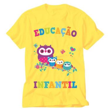 Imagem de Camiseta Educação Infantil Amarela Professora Pedagogia - Vidape