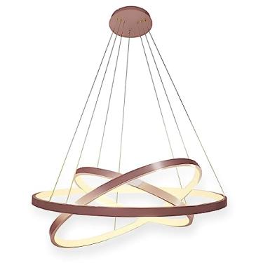 Imagem de Lustre Triarc Pendente Led Moderno 3 Arcos (Rosê)