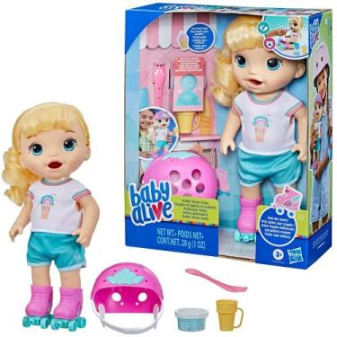 Imagem de F5649 Boneca Baby Alive Com Patins Bebê Patinadora Loira F5354 Hasbro