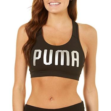 Imagem de PUMA Camiseta feminina Powershape Forever Racerback, Puma Preto/Prata Puma, XG