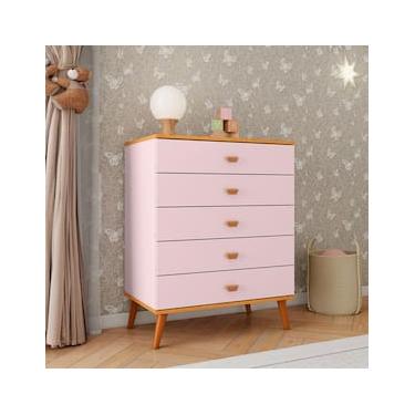 Imagem de Cômoda Infantil Bartira Ternura com 5 Gavetas - 70,8cm de largura