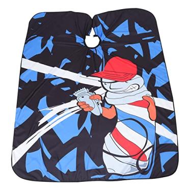 Imagem de Mipcase Pano De Barbeiro Capa De Corte De Cabelo Preto Unissex Pano Para Cortar Cabelo Capa De Cabelo Para Cortes De Cabelo Canga Preta Homem e Mulher Poliéster Spandex Cabelo Curto Casaco