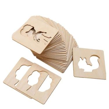 Imagem de Deevoka Estênceis de desenho infantil, modelos de pintura, estênceis de giz para caderno, diário, 32 unidades