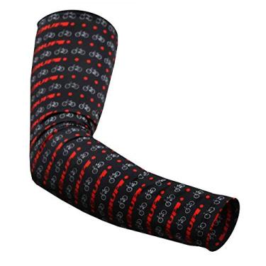 Imagem de Manguito Hupi Love Bikes Preto Proteção Uv50+, Cor: Preto, Tamanho: M