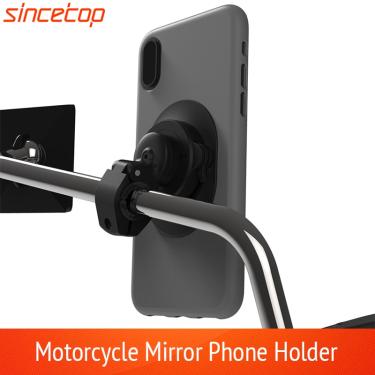 Imagem de Suporte do telefone móvel da motocicleta  Montagem rápida para veículos elétricos  Espelho