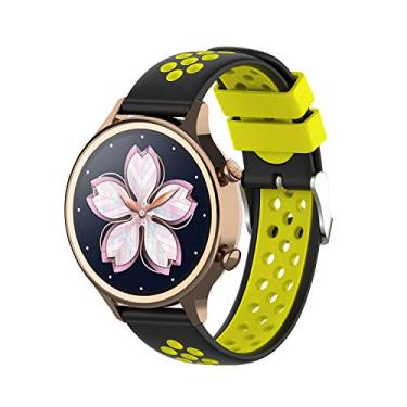 Imagem de Hoopyeecase pulseira de relógio Compatível para TicWatch E3, Suave Bicolor 20mm silicone esporte assistir banda para TicWatch E3 / TicWatch GTH/TicWatch E/TicWatch 2 Smart Watch